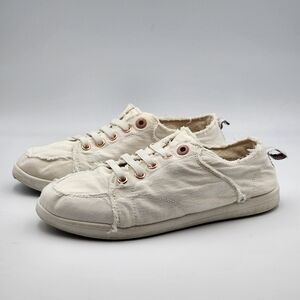 Vionic Beach Womens 7 Pismo White Canvas Slip-On Supportive Sneakers Flat Shoes